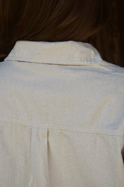 Cream Boxy Top