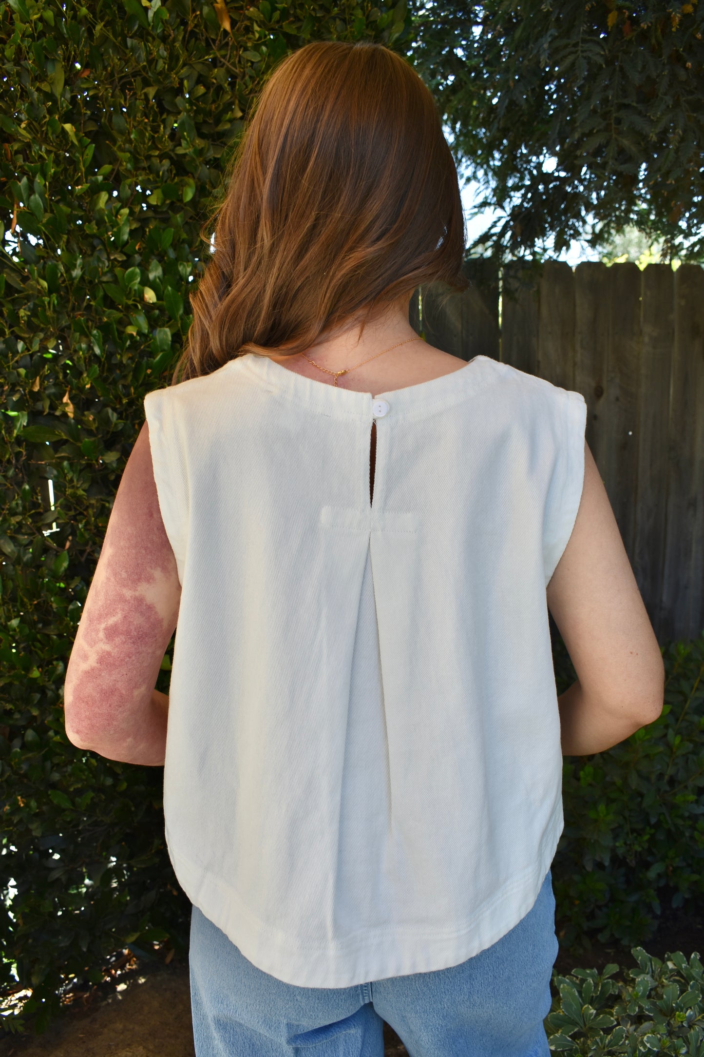 White Denim Tank