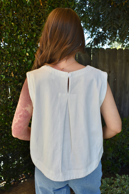 White Denim Tank