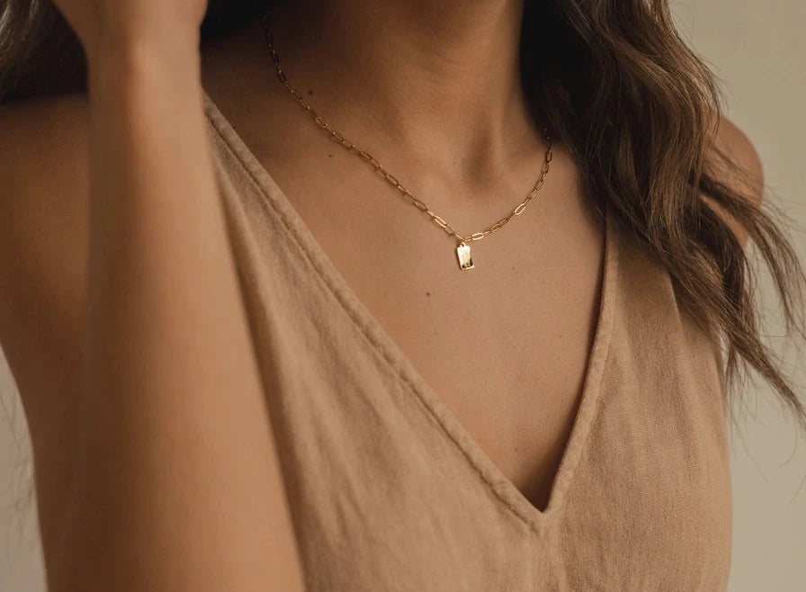 Hope + Future Mini Tag Necklace