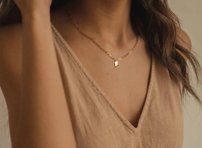Hope + Future Mini Tag Necklace