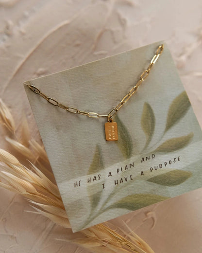 Hope + Future Mini Tag Necklace