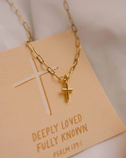 Deeply Loved Cross Necklace